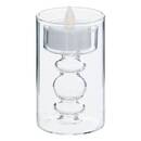 3 velas LED "Lena" Transparente, 6x6 cm Transparente