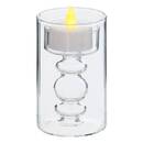 3 velas LED "Lena" Transparente, 6x6 cm Transparente