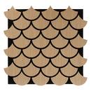 panel decorativo de pared "Clint" Beige, 64x66 cm Beige