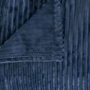 Manta de franela acanalada "Arum" Azul tinta, 240x220 cm Azul