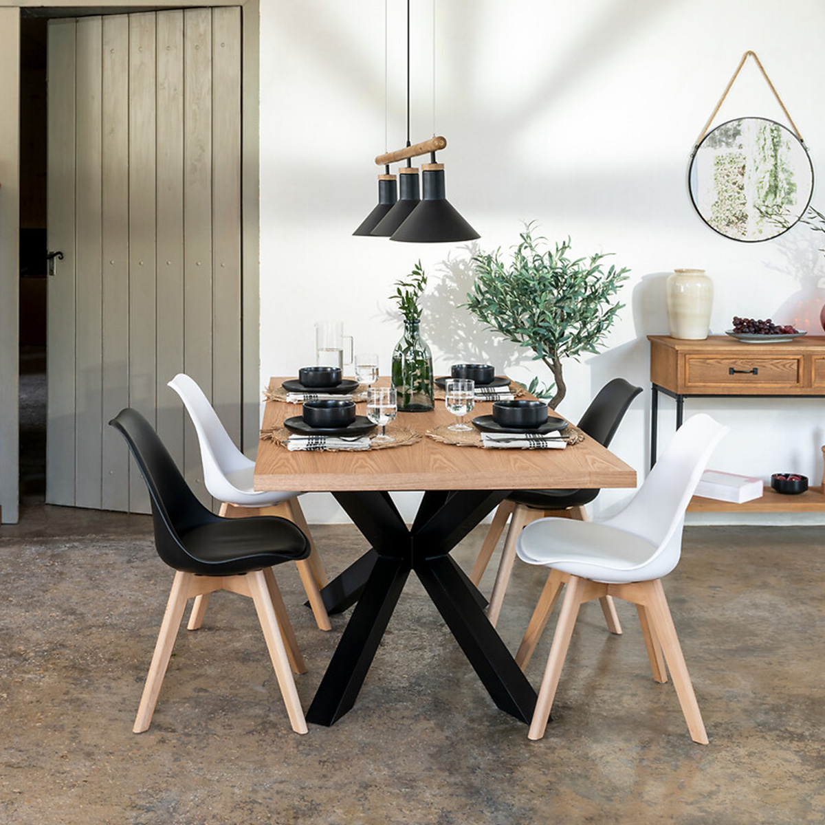 Lot de 2 chaises Baya Salle &agrave; manger Chaises, fauteuils de table