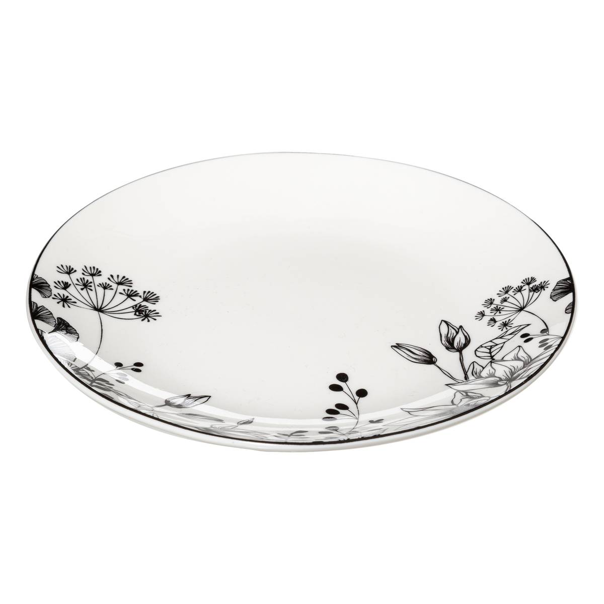 Lot de 6 assiettes à dessert White Floral Vaisselle Assiettes à dessert