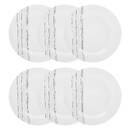 Lot de 6 assiettes plates Lignes Vaisselle Assiettes plates