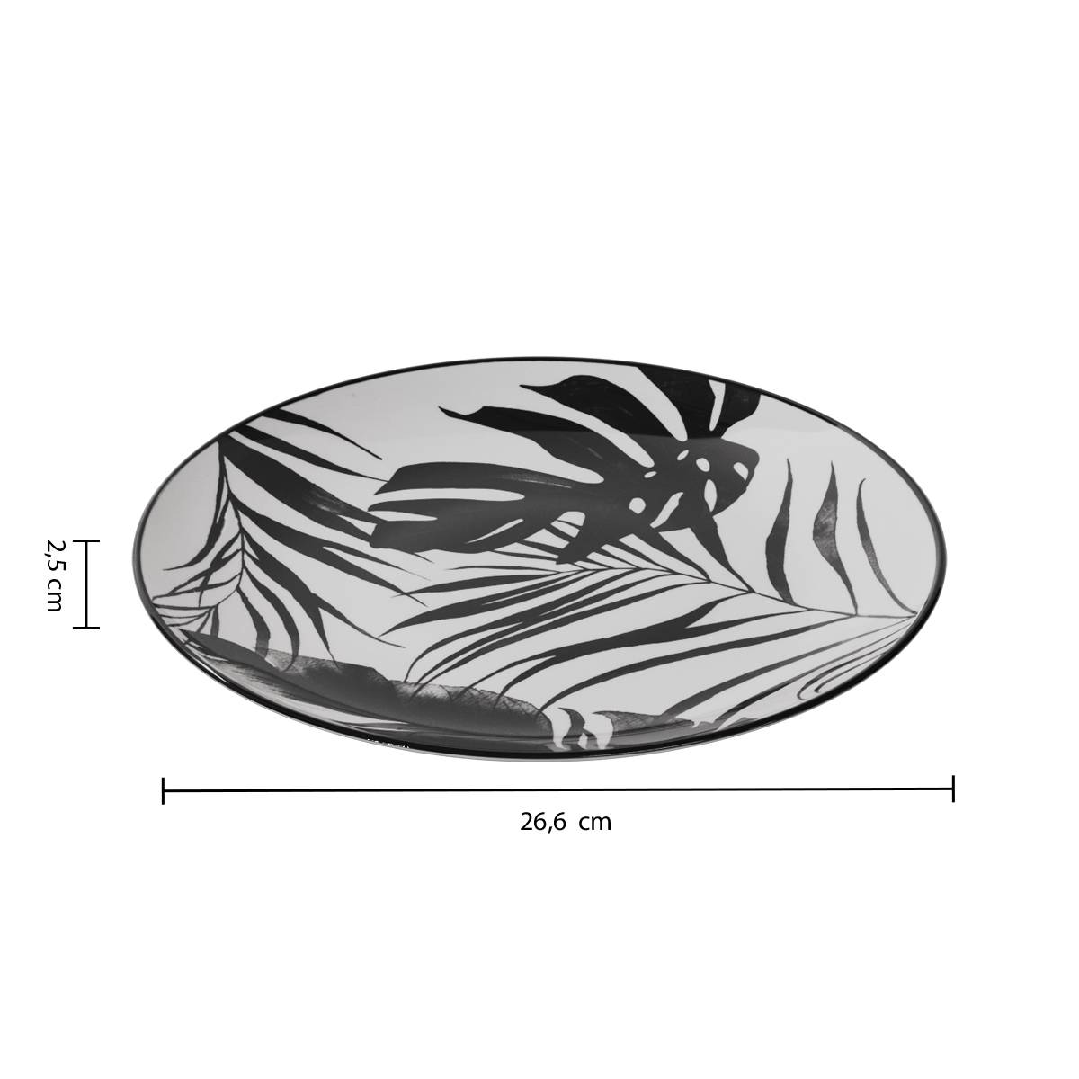 Lot de 6 assiettes plates Palme Vaisselle Assiettes plates
