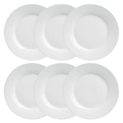 Lot de 6 assiettes plates ronde vaisselle assiettes plates