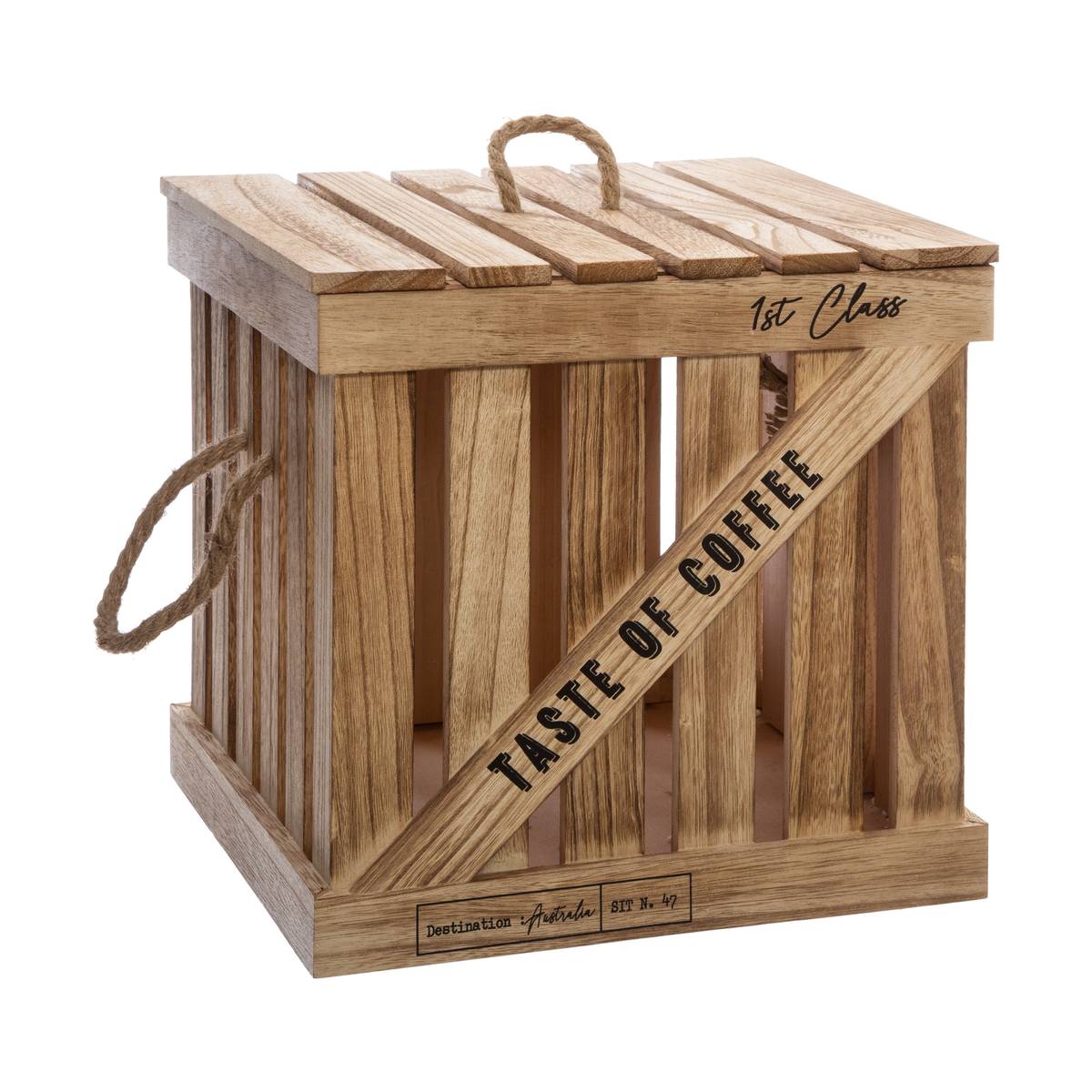 Set de 3 boîtes cagettes Colonial Rangements déco Malles
