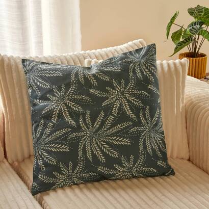 Coussin d'ext&eacute;rieur carr&eacute; the palm resort vert coussins, plaids coussins