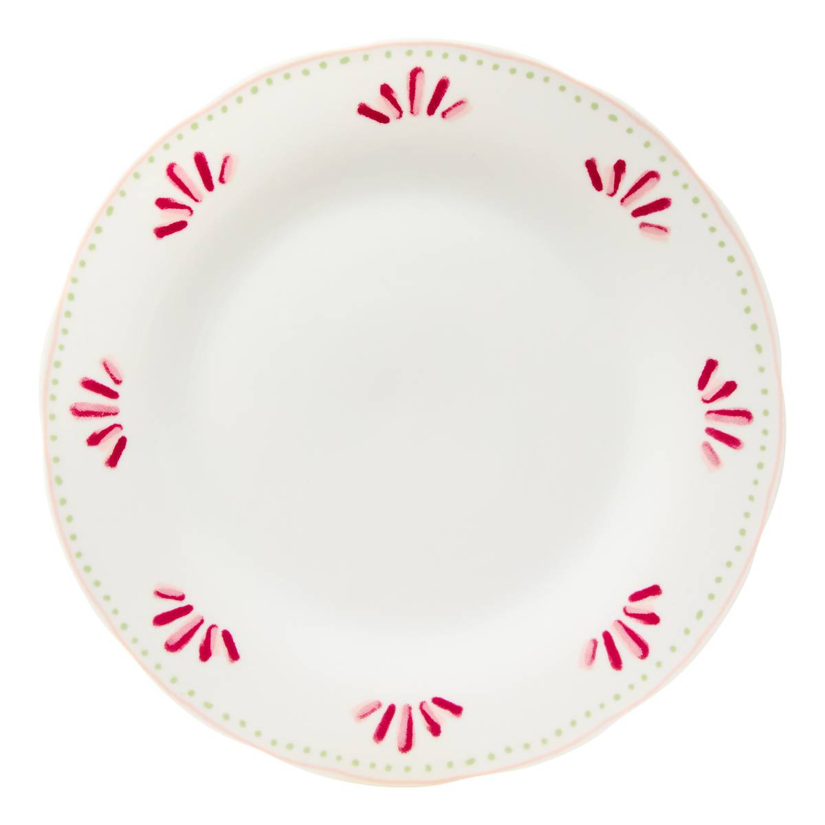 Lot de 6 assiettes plates  Fleur De Rose Vaisselle Assiettes plates