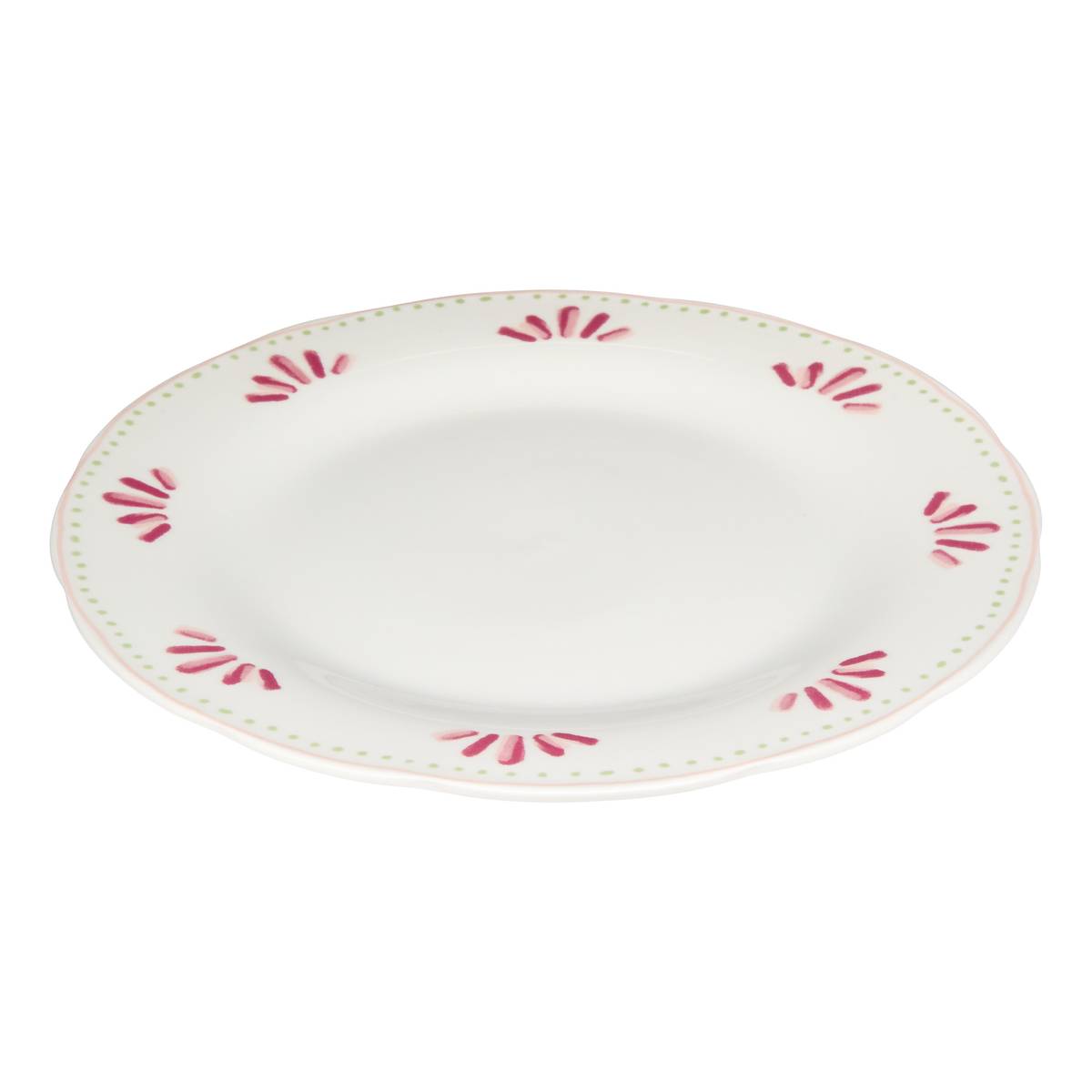 Lot de 6 assiettes plates  Fleur De Rose Vaisselle Assiettes plates