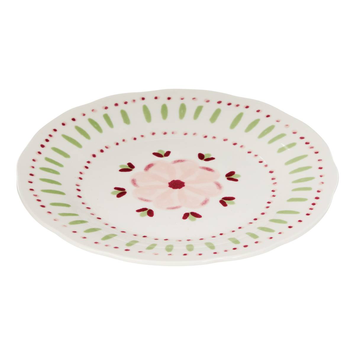 Lot de 6 assiettes &agrave; dessert  Fleur De Rose Vaisselle Assiettes &agrave; dessert