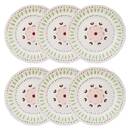 Lot de 6 assiettes &agrave; dessert  Fleur De Rose Vaisselle Assiettes &agrave; dessert