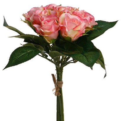 Bouquet de 9 roses artificielles plantes, vases fleurs artificielles