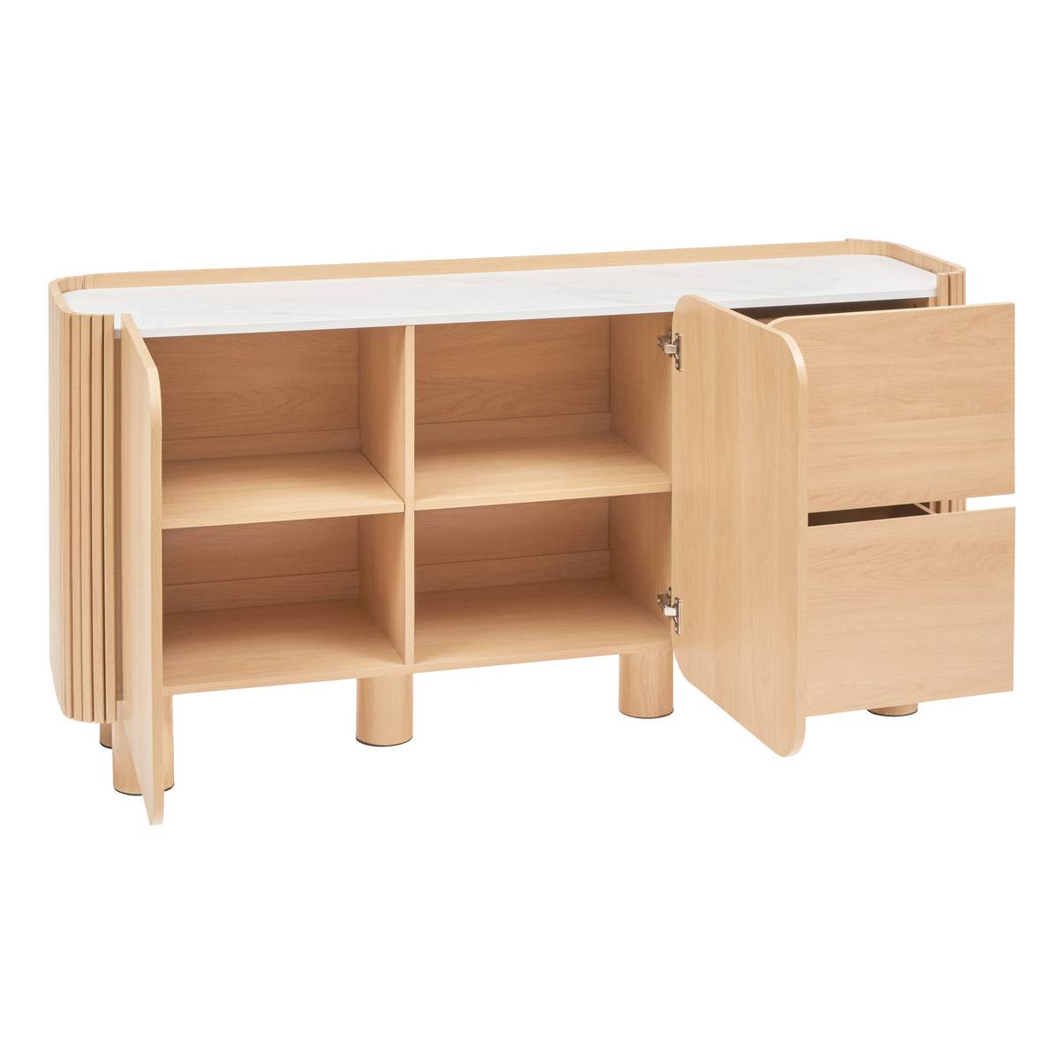 Buffet 2 portes 2 niveaux Homelya Salon Buffets