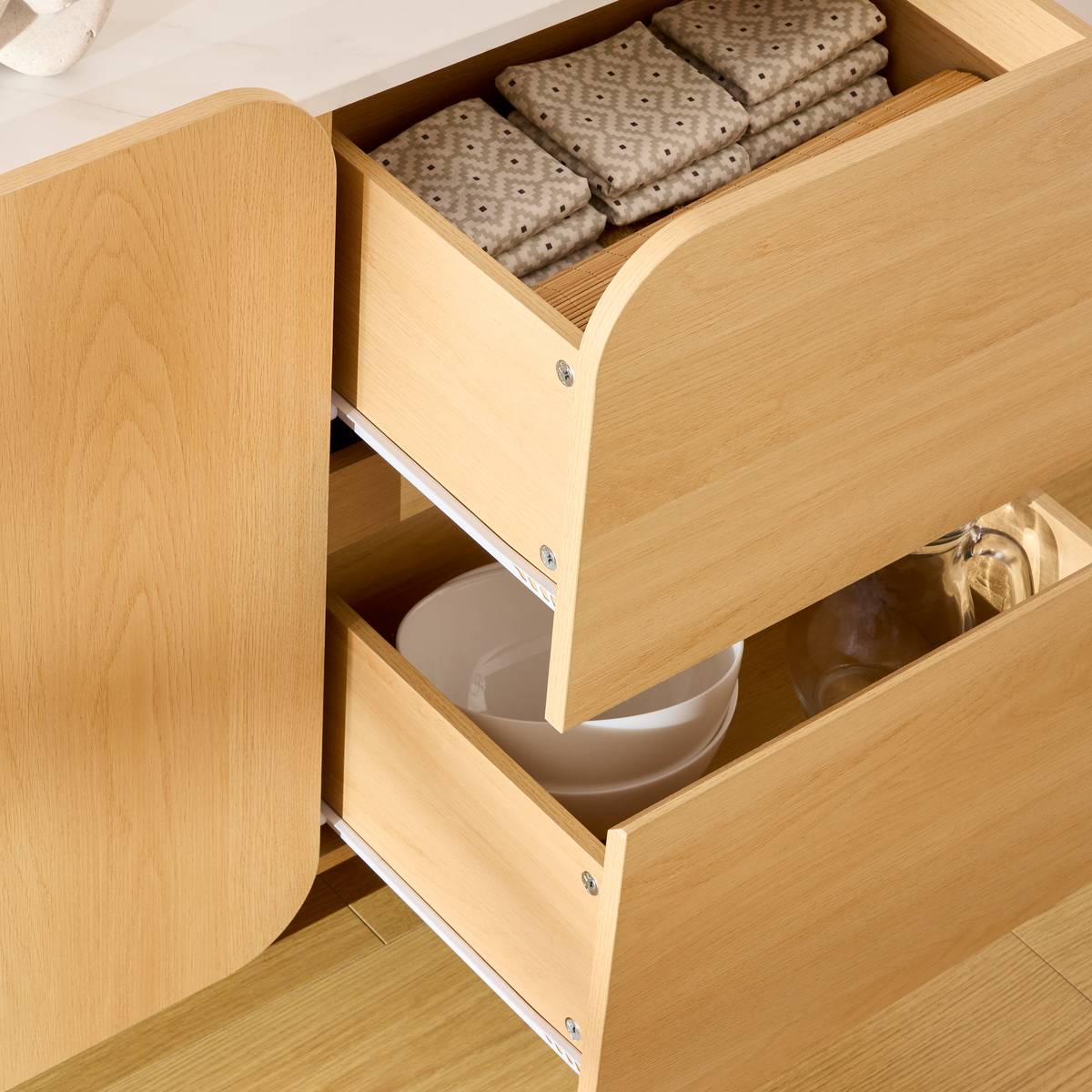 Buffet 2 portes 2 niveaux Homelya Salon Buffets