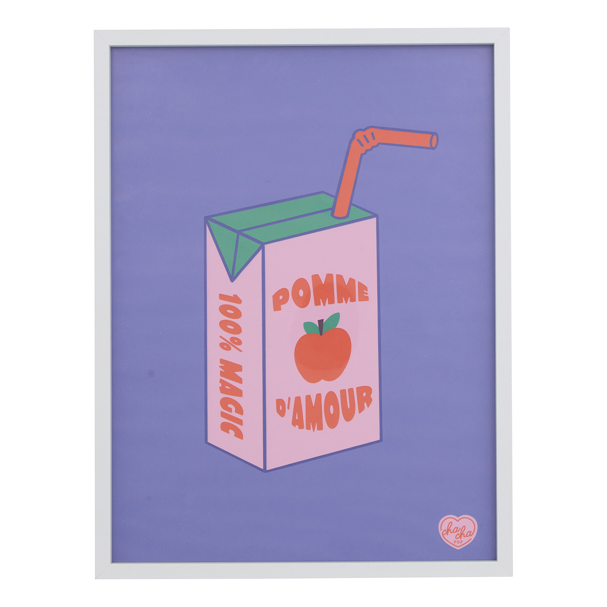 Tableau imprimé et encadré Pomme d'amour 31,5x41,5 cm Décoration murale Pêle-mêles, cadres photos