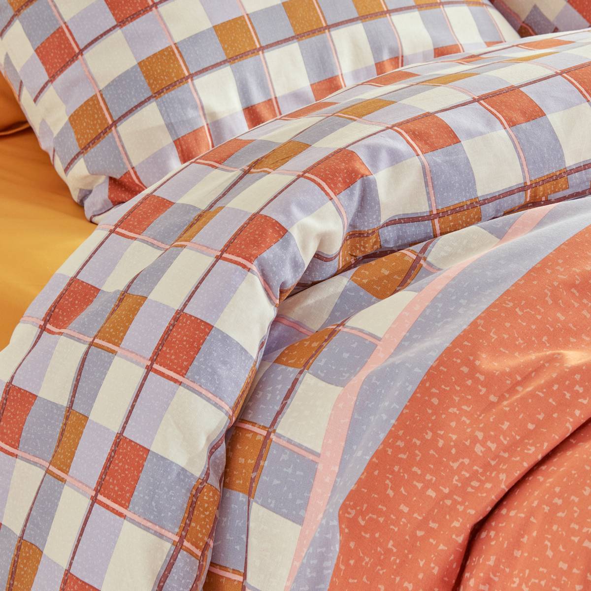 Parure de lit Carreaux modernes Linge de lit Parures de lit
