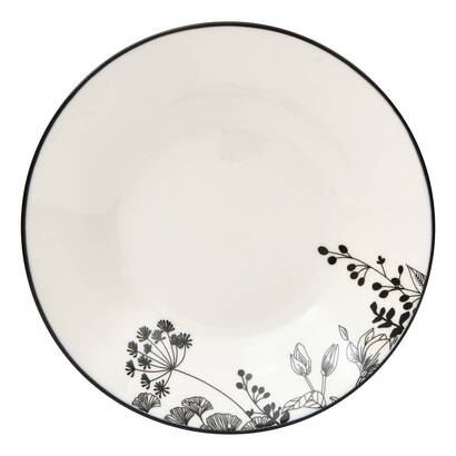 Lot de 6 assiettes creuses  White Floral Vaisselle Assiettes creuses