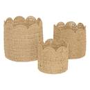 Lot de 3 paniers ronds Cyrielle Rangements déco Paniers de rangement