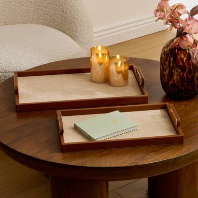 Lot de 2 plateaux whisky objets d&eacute;co plateaux