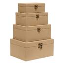 Lot de 4 boîtes de rangement rectangulaires Bonie Rangements déco Boites de rangement