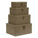 Lot de 4 boîtes de rangement rectangulaires Bonie Rangements déco Boites de rangement