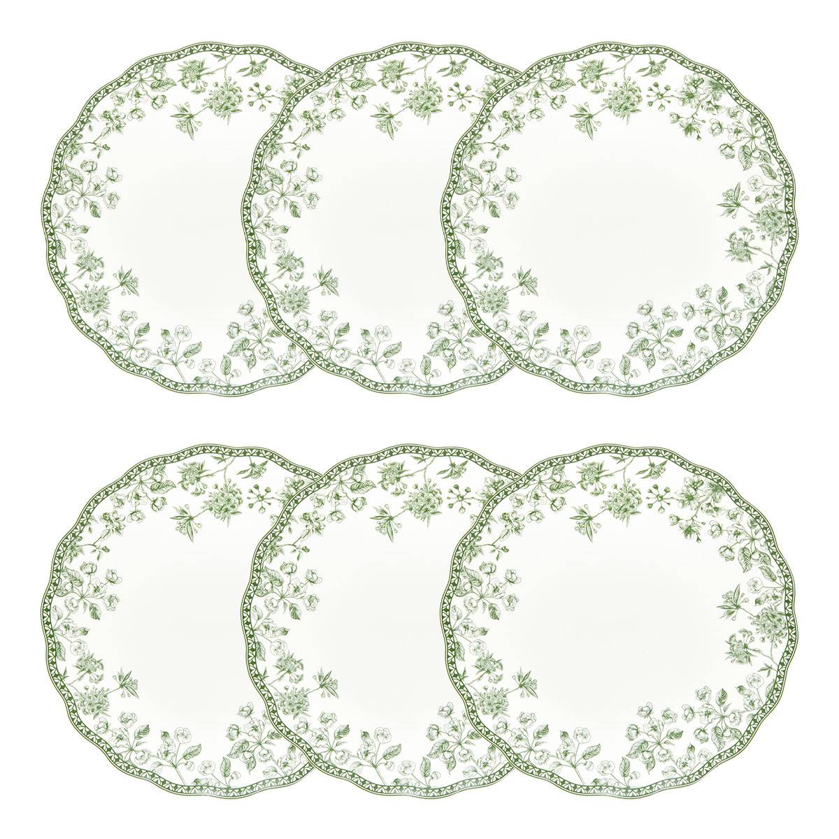 Lot de 6 assiettes plates Lisiere Vaisselle Assiettes plates