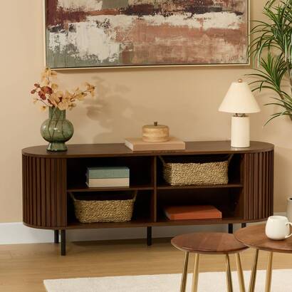 Meuble tv oval 2 portes 2 niveaux Alcove Salon Meubles TV
