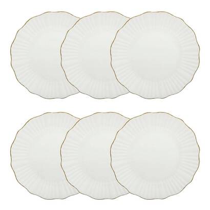 Lot de 6 assiettes &agrave; dessert daphne vaisselle assiettes &agrave; dessert