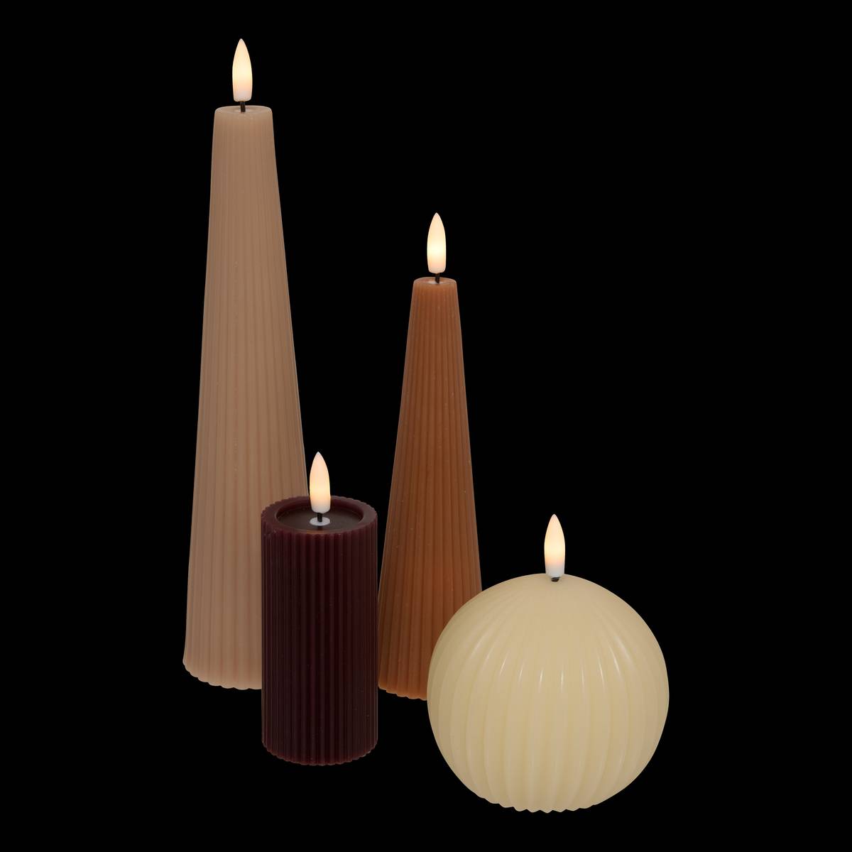 Lot de 4 bougies LED Crysta Bougies, senteurs Bougies LED