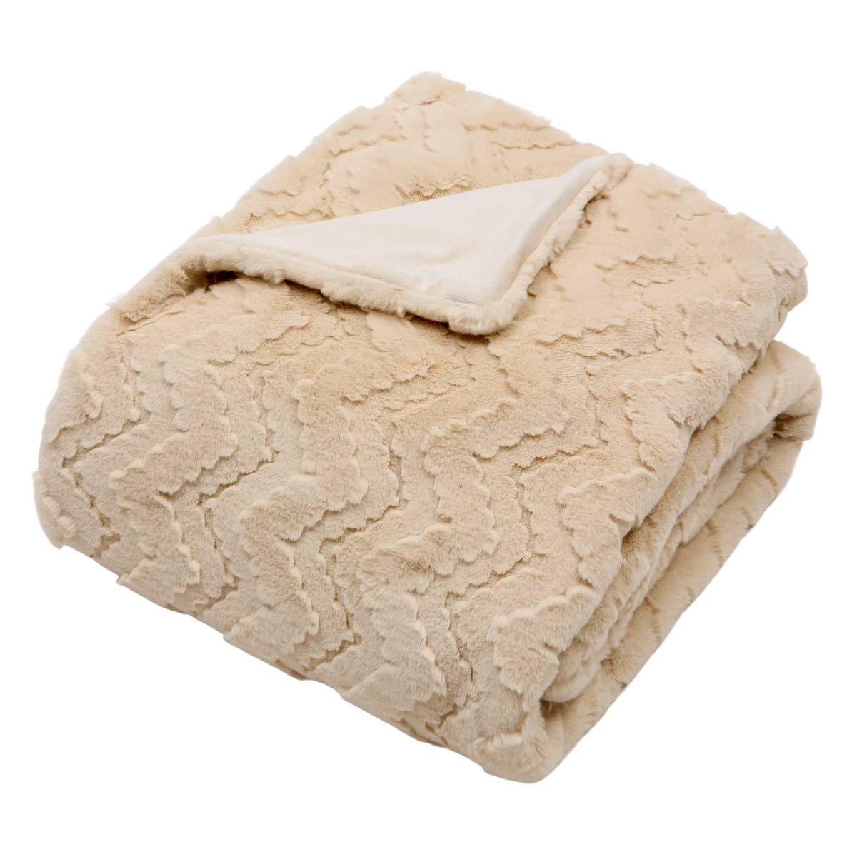 Plaid Nalia Coussins, plaids Plaids fausse fourrure