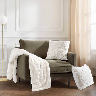 Plaid nalia coussins, plaids plaids fausse fourrure
