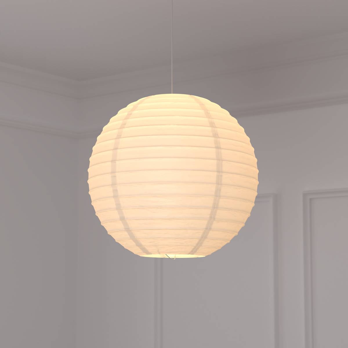 Lanterne boule papier Suspensions Suspensions en m&eacute;tal
