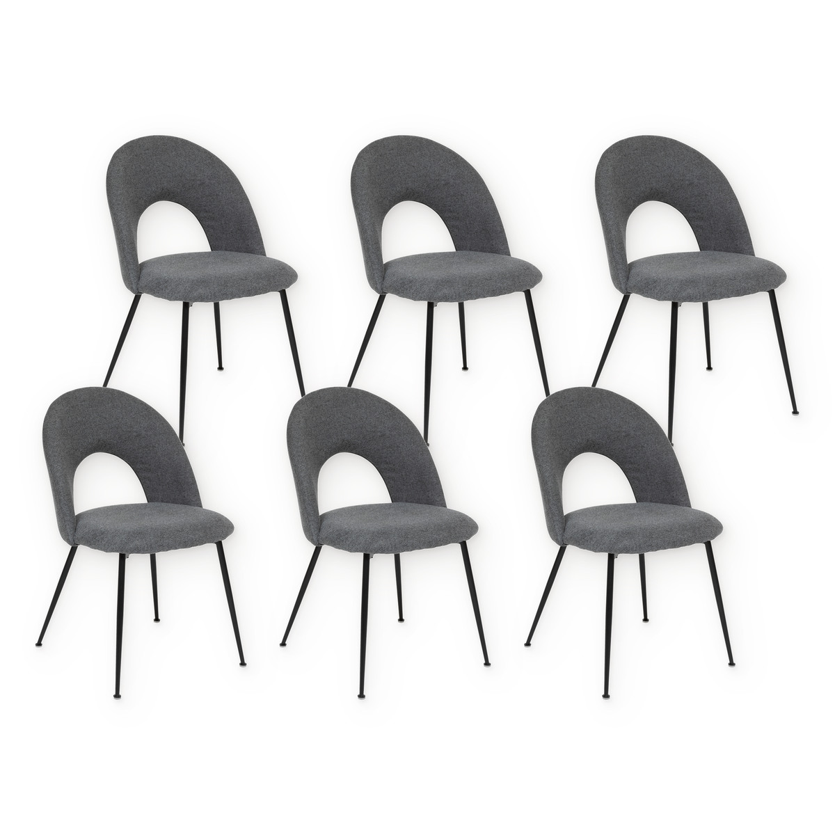 Lot de 6 chaises Raven Chaises, Fauteuils Chaises