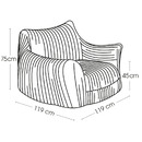 Ensemble fauteuil XL et pouf XLMuzi Fauteuils Fauteuils design