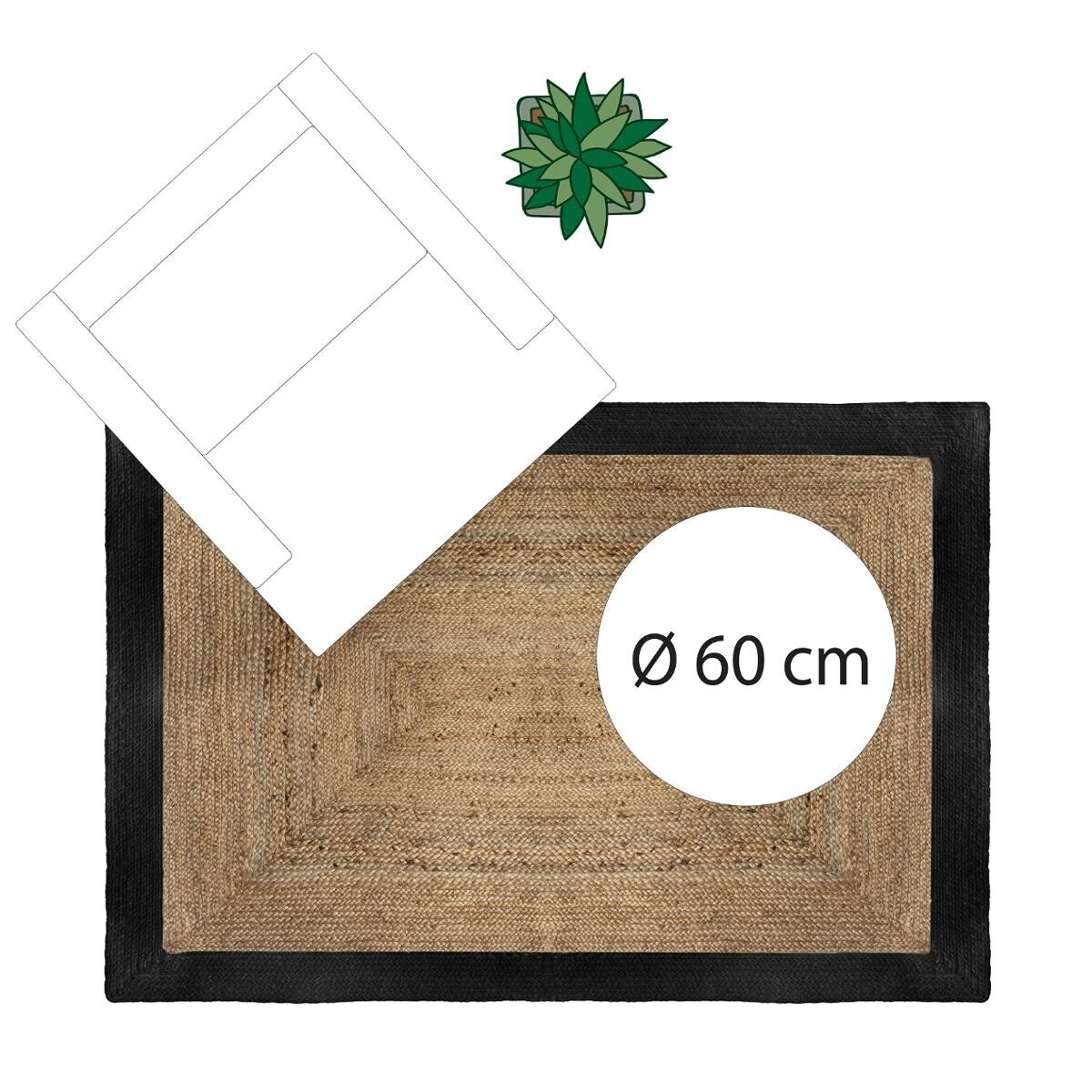 Tapis en jute Tapis Tapis rectangulaire