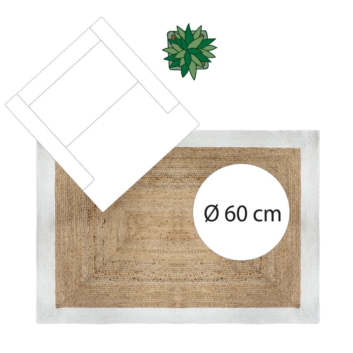 Tapis en jute Tapis Tapis rectangulaire