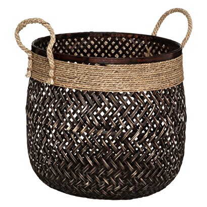 Set de 3 paniers Corde Rangements d&eacute;co Paniers de rangement
