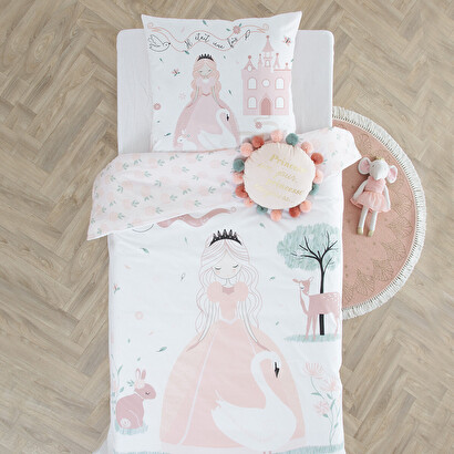 Parure de lit bébé prince ou princesse rose - Linge de lit bébé