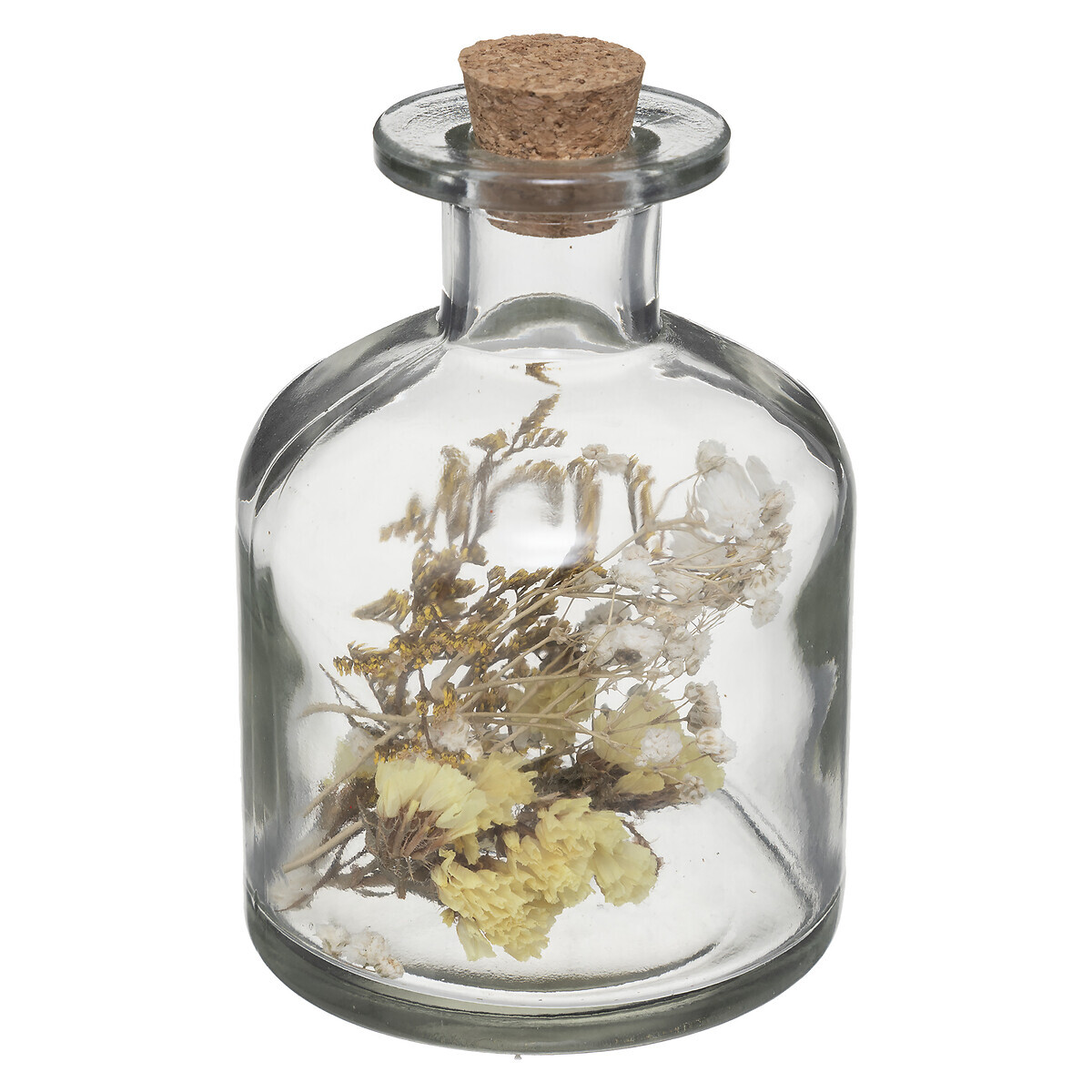 Fleurs Séchées En Bouteille Atmosphera - Décoration Romantique, Bocal Verre Et Liège - 10