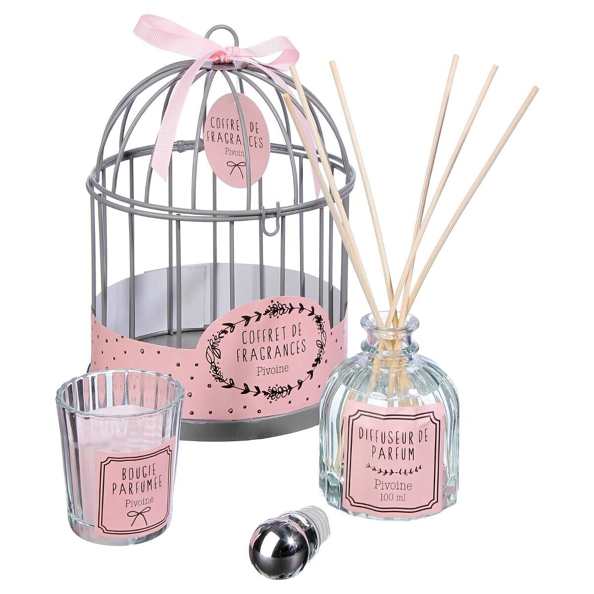 Coffret cadeau cage Lola Bougies, senteurs Coffrets senteurs