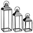 Lot de 3 lanternes d'extérieur Argenté Bougies, senteurs Lanternes