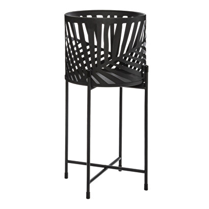 Set de 2 pots avec support feuilles plantes, vases pots de fleurs