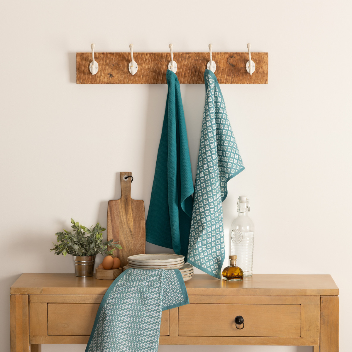 Lot de 3 torchons coton Linge de table Tabliers, maniques
