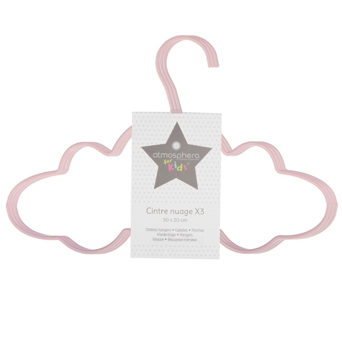 40 Cintres Enfants Blancs Antidérapants - 29.7cm - Plastique - Économie D'Espace