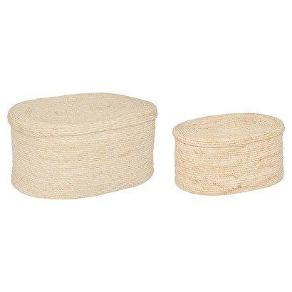 Set de 2 paniers Rivi Rangements d&eacute;co Paniers de rangement