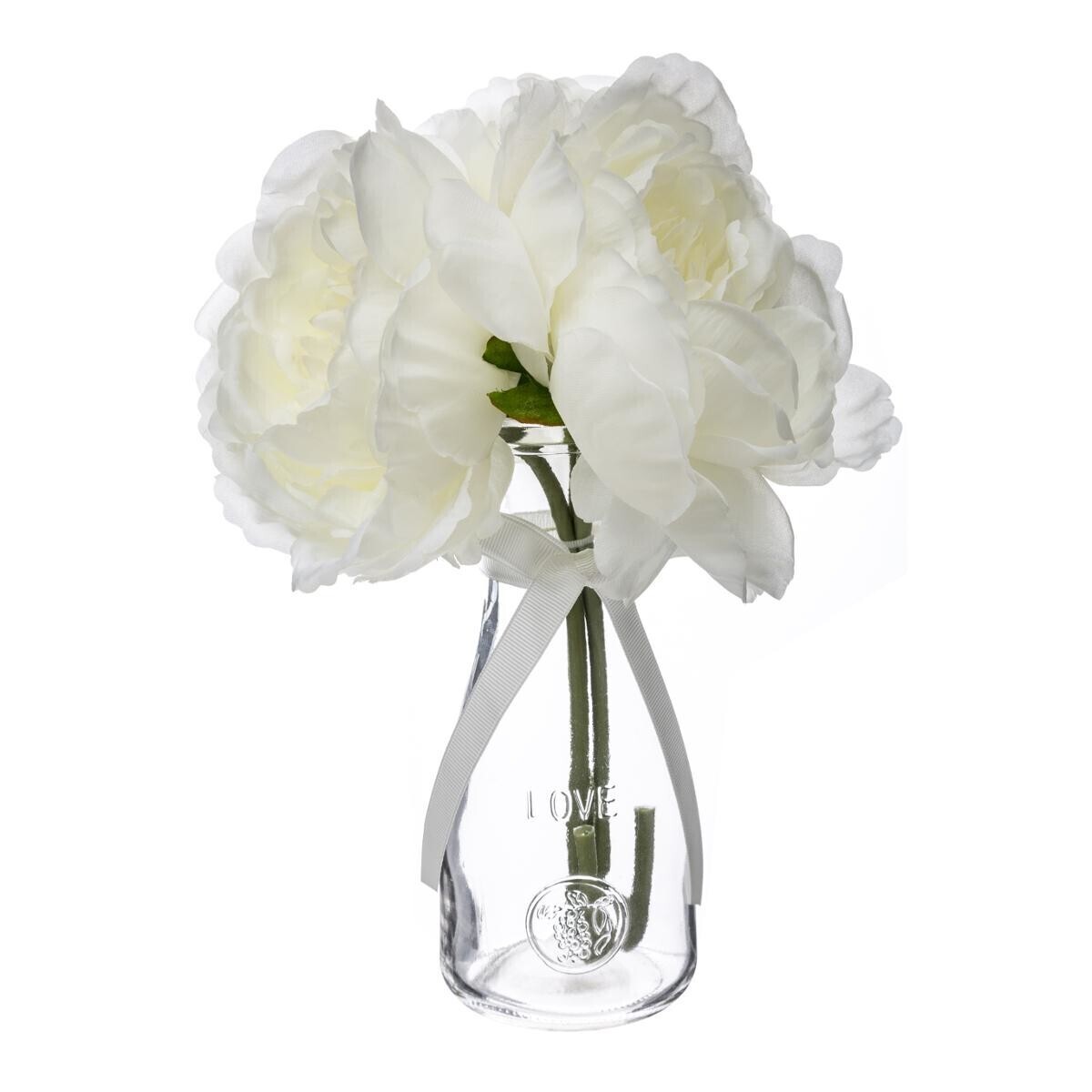 Composition de 3 pivoines articielles Plantes, vases Fleurs artificielles