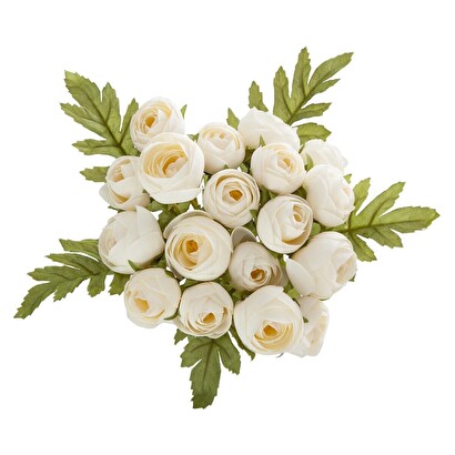 Bouquet de 18 mini cam&eacute;lias artificiels plantes, vases fleurs artificielles