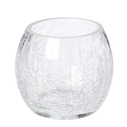 Photophore verre craquel&eacute; bougies, senteurs photophores, bougeoirs