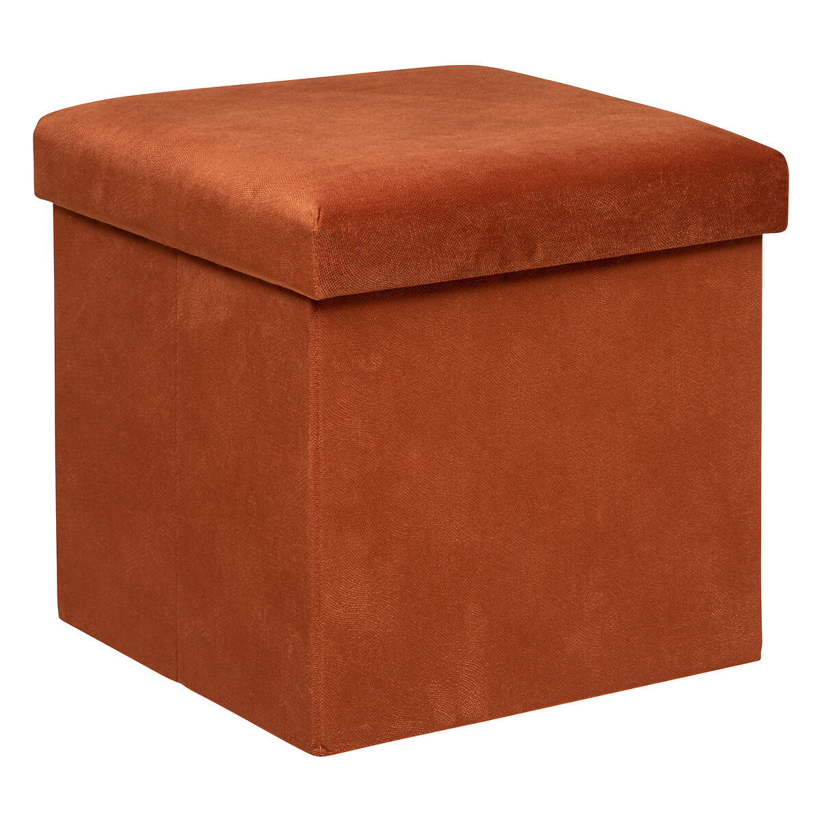 Pouf Pliant Avec Rangement - Velours Rose - 38x38x38 Cm - Capacité 39 Litres - Siège, Coffre à Jouets, Repose-pieds - Design Moderne - 5