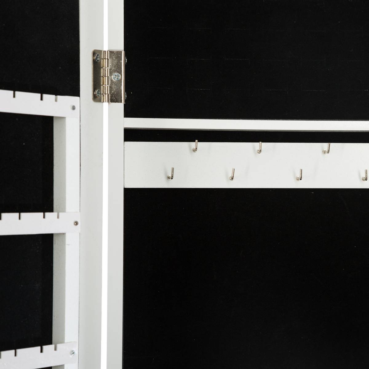Armoire &agrave; bijoux LED, verre Rangements d&eacute;co Bo&icirc;tes &agrave; bijoux, porte-bijoux